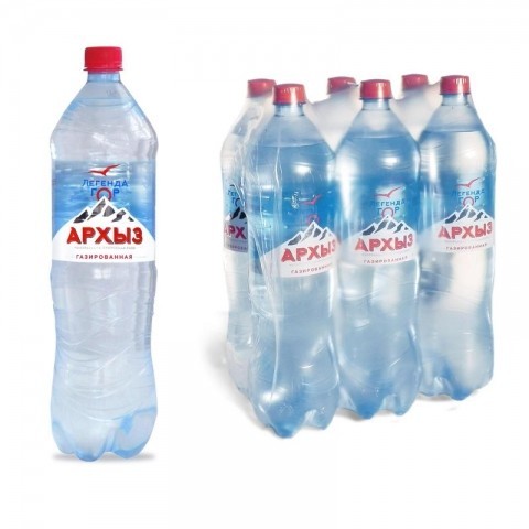 Легенда гор АРХЫЗ (газированная, 6 х 1.5 л) (Доставка осуществляется только совместно с Водой в 19 литровой таре)