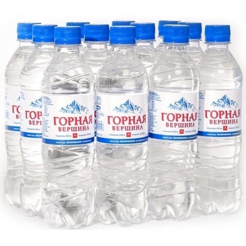Горная Вершина (негазированная, 12 х 0.5 л) (Доставка осуществляется только совместно с Водой в 19 литровой таре)